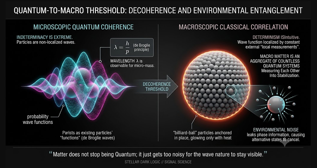 Quantum Wavefunction to Macroscopic Determinism